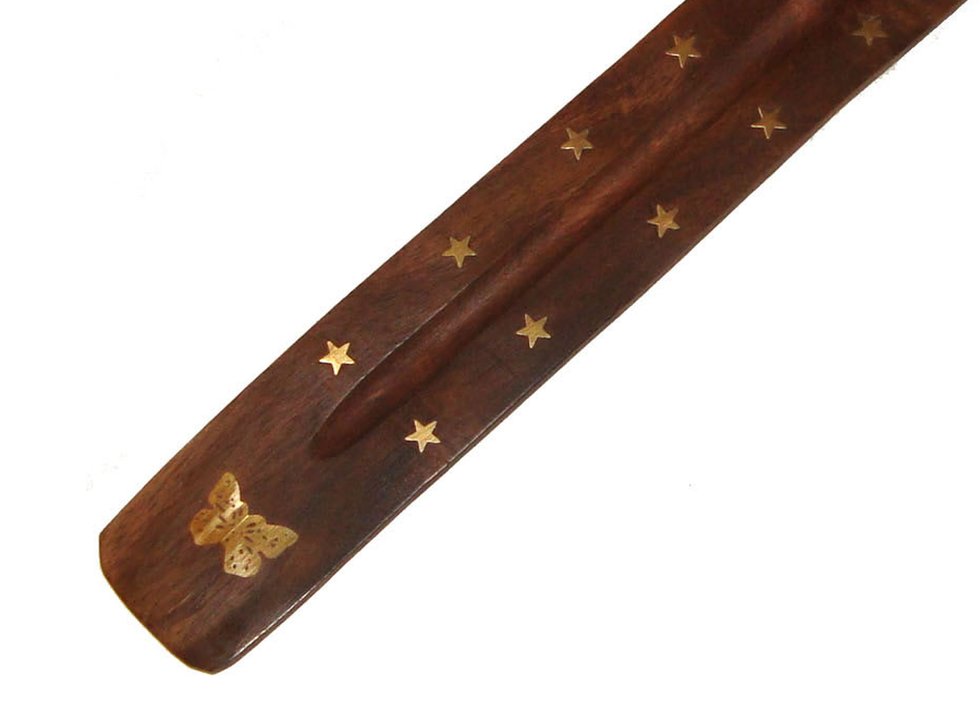 Wooden Incense Holder Plank - Butterfly (10 pieces)
