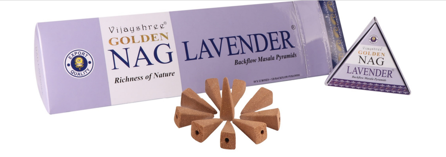 Vijayshree Golden Nag Backflow Cones - Lavender