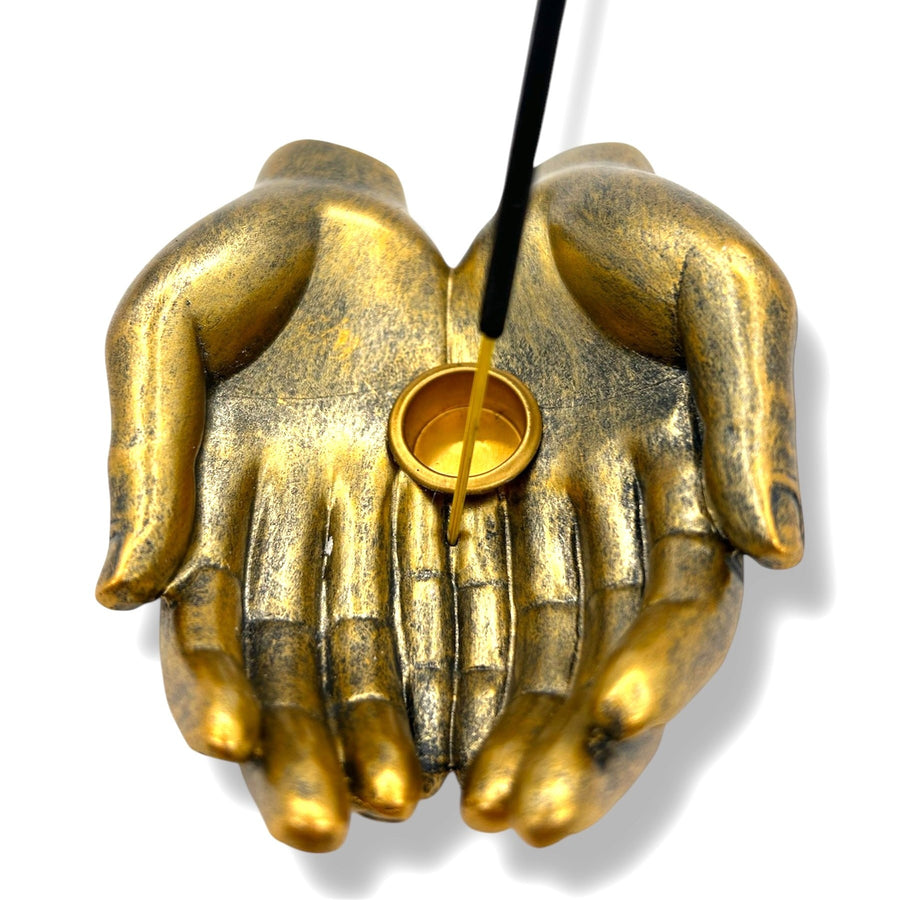 Wierookhouder Open Handen Brons