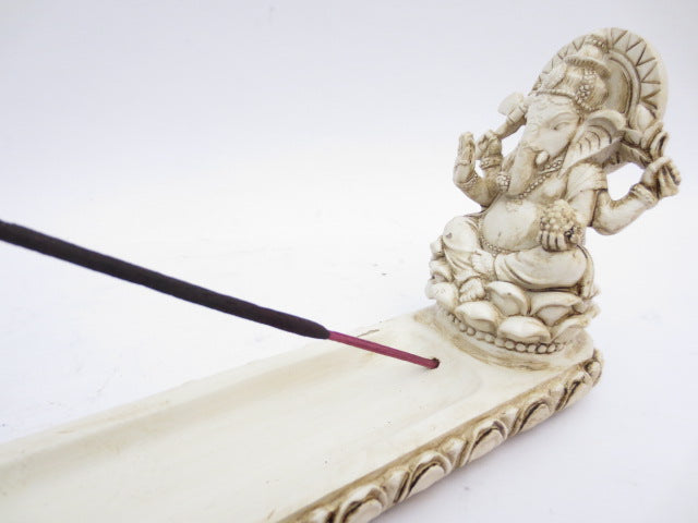 White Ganesh Incense Stick Holder