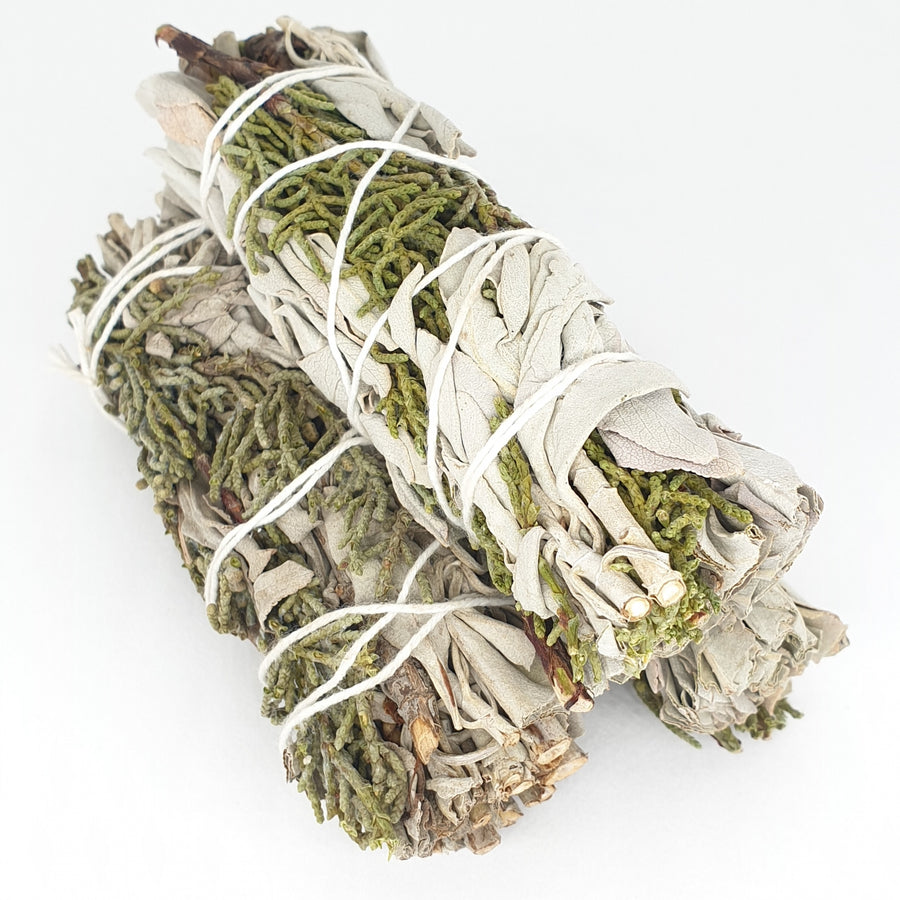 Witte Salie & Juniper Smudge Stick 12cm (3 x 25-30g)