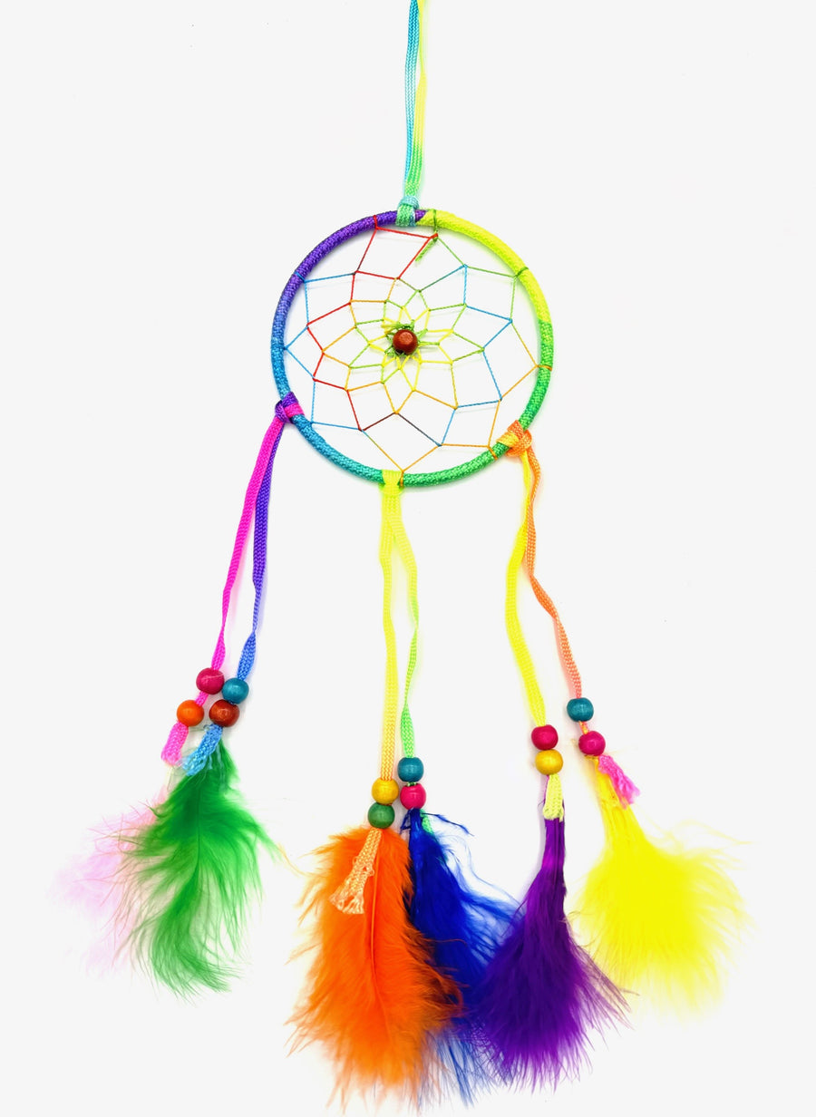10cm Round Colored Dreamcatchers (6 pieces)