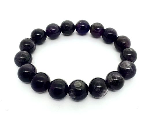 12 mm Amethyst Edelsteen Armband – Cadeaudoos Exclusief