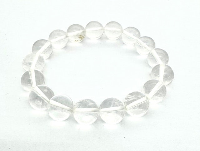 12mm Rock Crystal Gemstone Bracelet – Gift Box Excluded