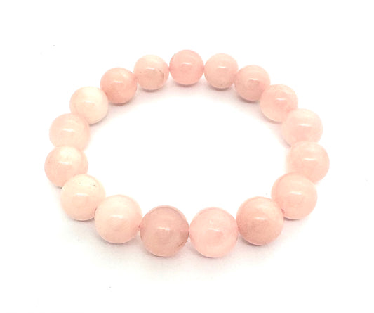 12 mm Rozenkwarts Edelsteen Armband – Cadeaudoos Exclusief