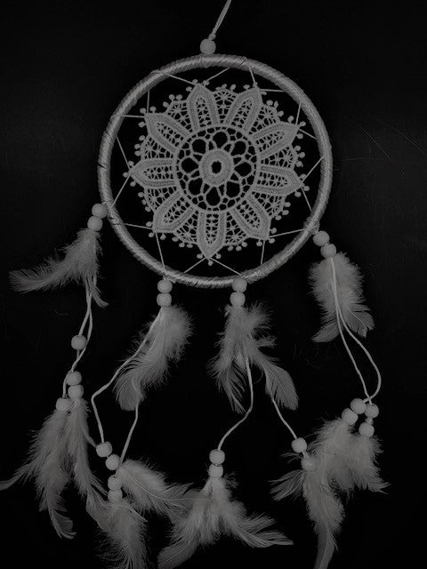 16cm Crochet Dreamcatcher White