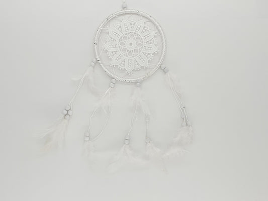16cm Crochet Dreamcatcher White