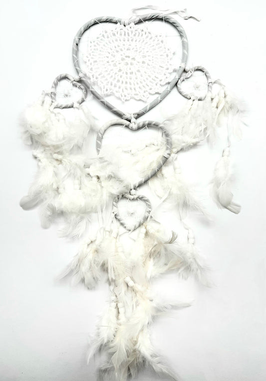 17cm Heart Crochet  Dreamcatcher (6 pieces)