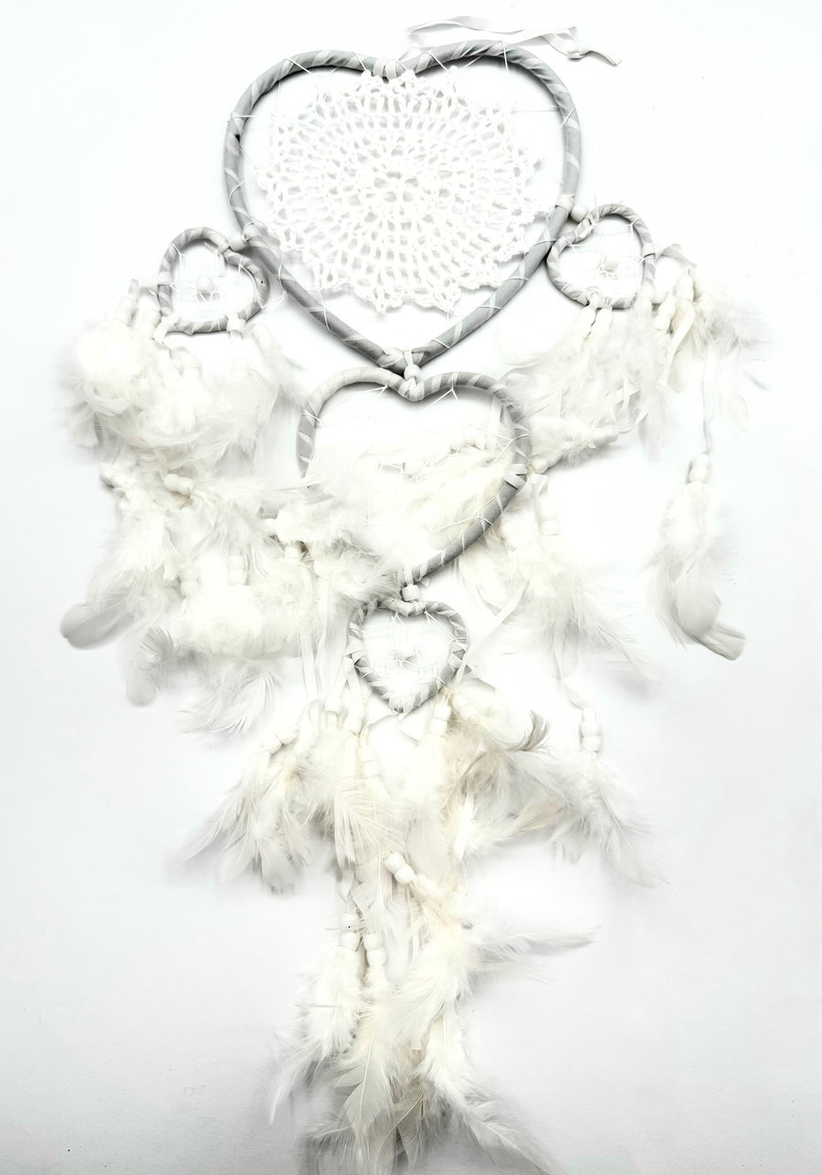 17cm Heart Crochet  Dreamcatcher (6 pieces)