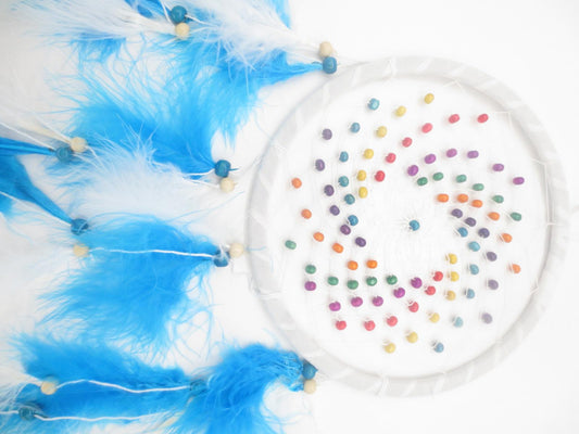 20cm Round Dreamcatcher White