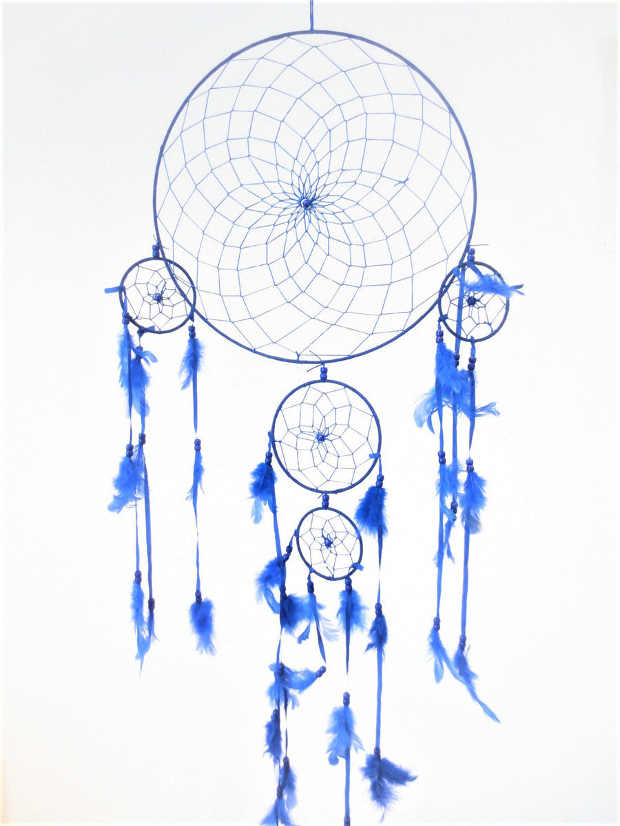 33cm Round Dreamcatcher Blue 1+4