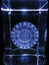 3D Crystal Laser Engraved Block – Dartboard