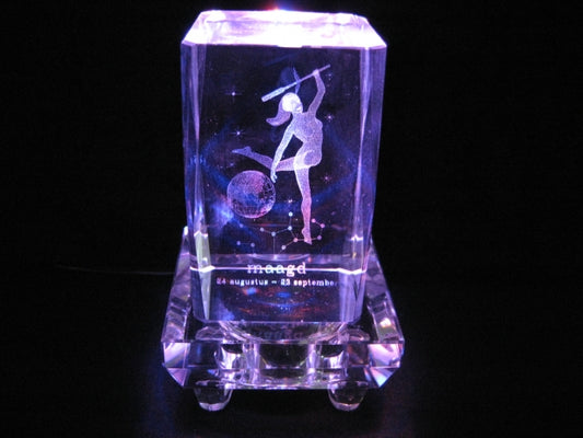 3D Crystal Laser Engraving Block – Virgo