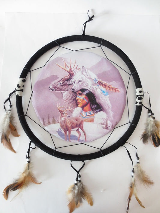 38cm Dreamcatcher Indian and Deer