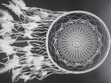 50cm Round Woven Dream Catcher White