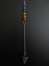 Amethyst 7 Chakra Gemstone Pendulum