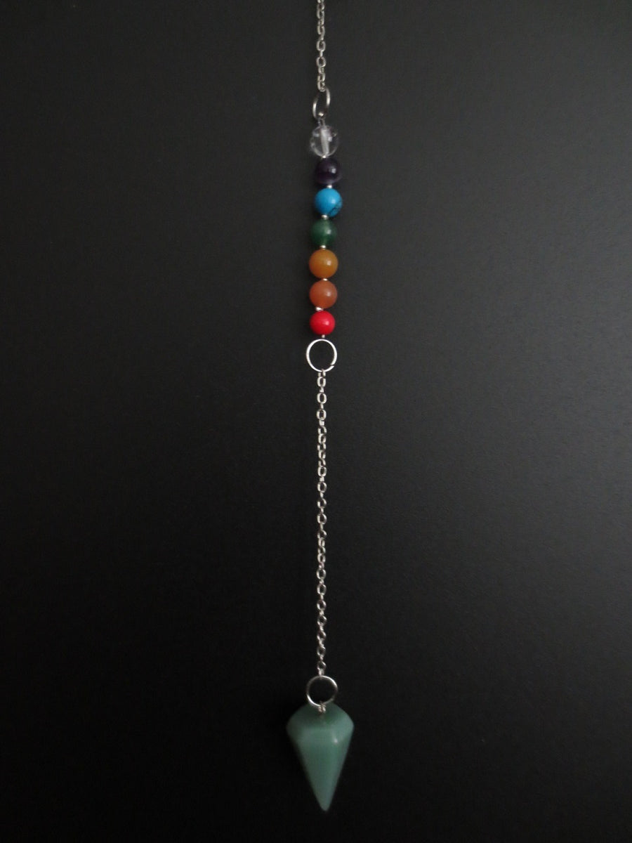 Aventurine 7 Chakra Gemstone Pendulum