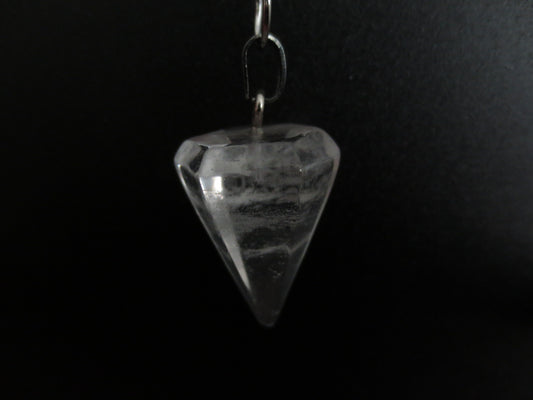 Rock Crystal 7 Chakra Gemstone Pendulum