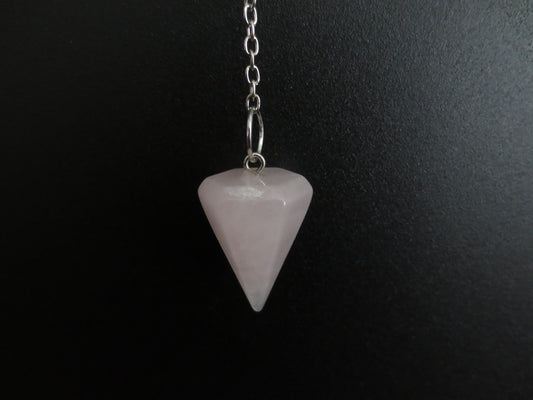 Rose Quartz 7 Chakra Gemstone Pendulum