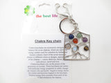 Wholesale Metal Chakra Tree of Life Keychain with 7 Gemstones