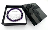 8mm Amethist Gemstone Bracelet – Gift Box Included