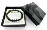 8mm Moss Agate Gemstone Bracelet – Gift Box Included