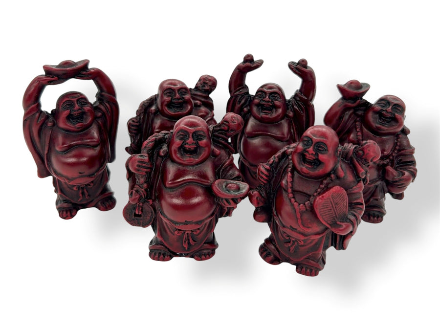 8cm Buddha set Standing - Red (6pcs)