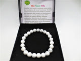 8mm White Howlite Gemstone Bracelet – Gift Box Included