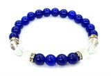 8mm Bracelet with Gift Box - Lapis Lazuli and Diamond