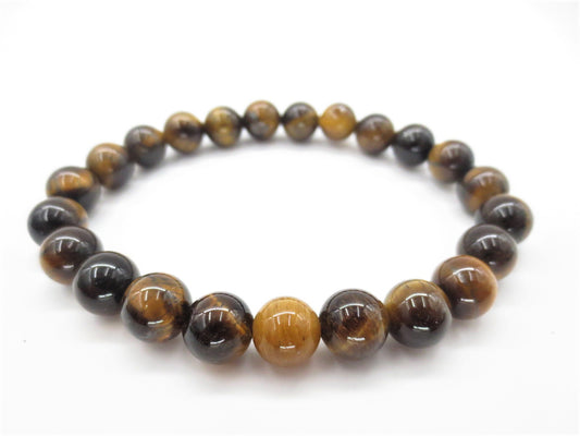 8mm Tiger Eye Gemstone Bracelet – Gift Box Included