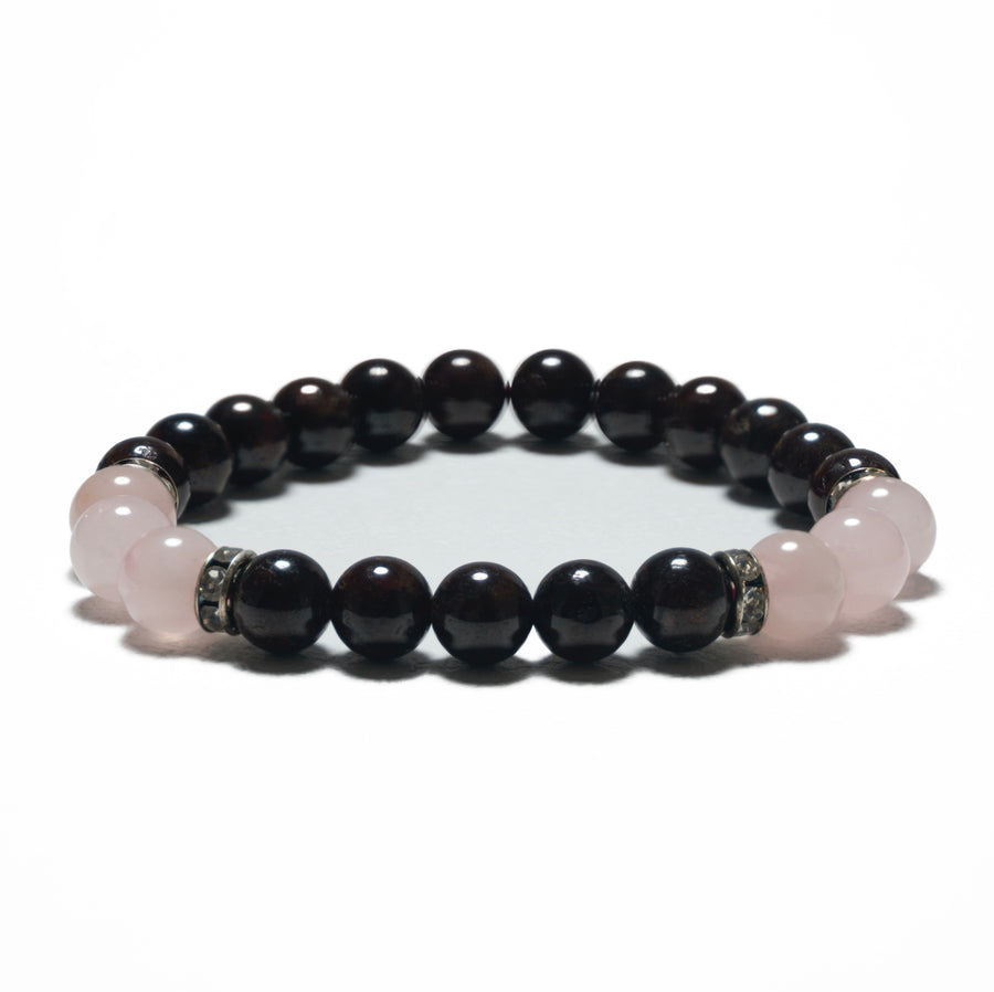 8mm Bracelet without Gift Box - Garnet and Diamond