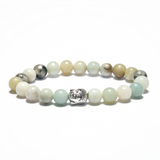 8mm Buddha Bracelet without Box - Amazonite