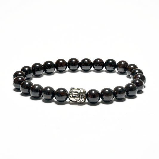 8mm Boeddha Armband zonder Doos - Granaat