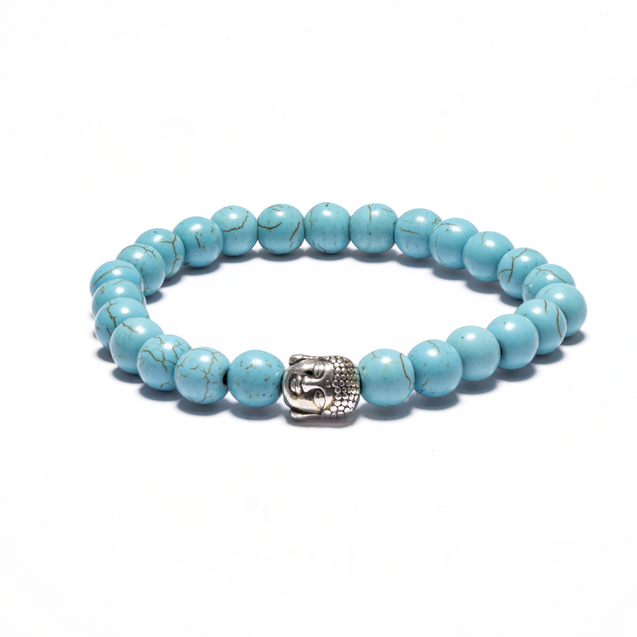 8mm Buddha Bracelet without Box - Turquoise