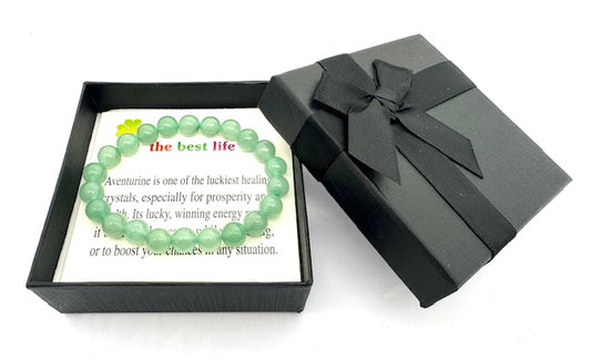 8mm Aventurine Gemstone Bracelet – Gift Box Included