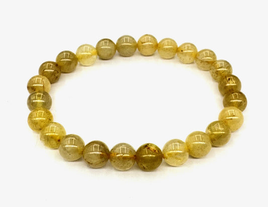 8mm Golden Hair Quartz Gemstone Bracelet – Gift Box Included