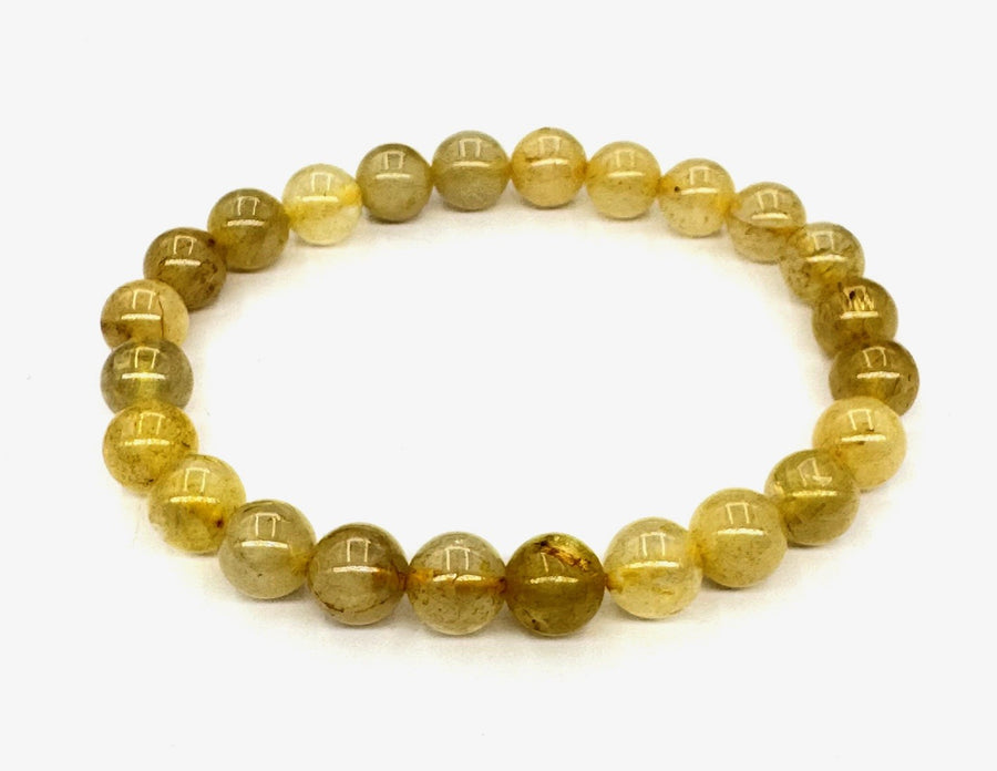 8mm Golden Hair Quartz Gemstone Bracelet – Gift Box Included