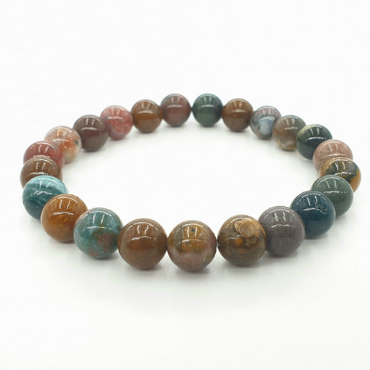 8mm Ocean Jasper Gemstone Bracelet – Gift Box Included