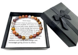 8mm Ocean Jasper Gemstone Bracelet – Gift Box Included