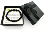 8mm Black Onyx Gemstone Bracelet – Gift Box Included