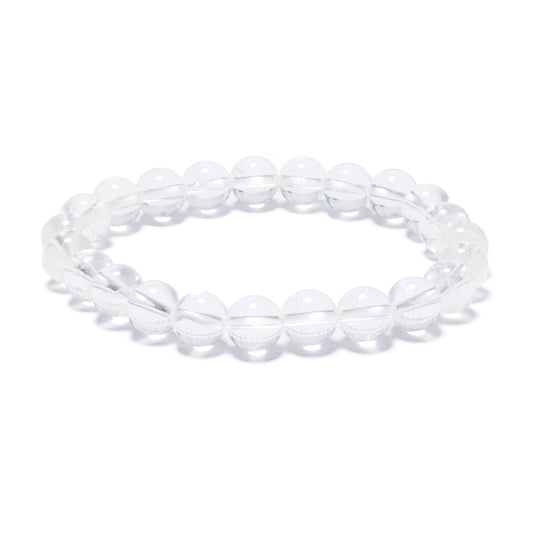 8mm Gemstone Bracelet without Gift Box - Rock Crystal