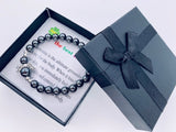 8mm Angel Bracelet with Box - Hematite