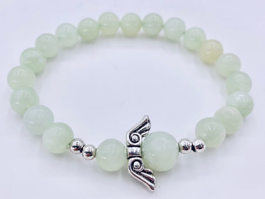 8mm Engelen Armband met Doos - Jade