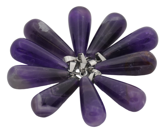 Amethyst Teardrop Pendant (10pcs)