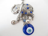 Blue Evil Eye Pendant Set with Elephant (6 pieces)