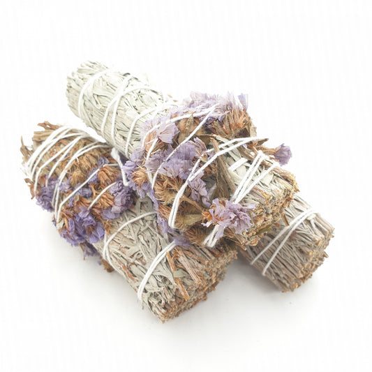 Wholesale - Blue Sage &amp; Statice sinuata Smudge 12cm (3 x 50-60 grams)