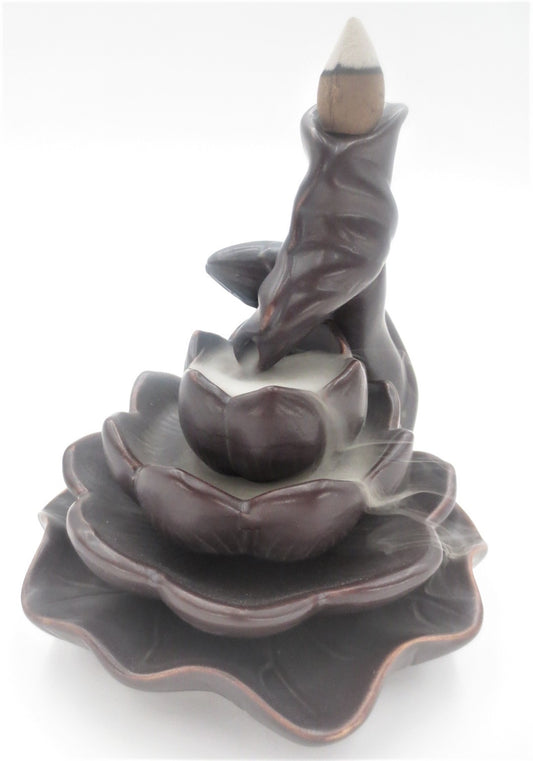 Backflow Incense Burner Large Lotus (CY313-8)