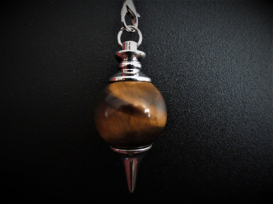 Tiger's Eye Gemstone Pendulum Ball