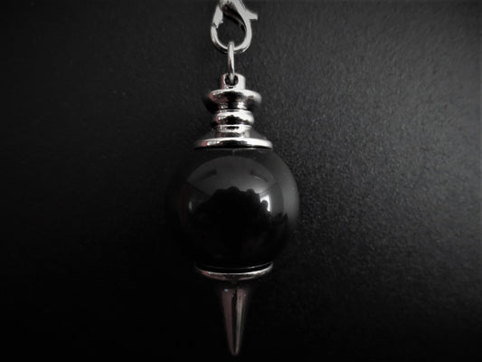 Black Onyx Gemstone Pendulum Ball