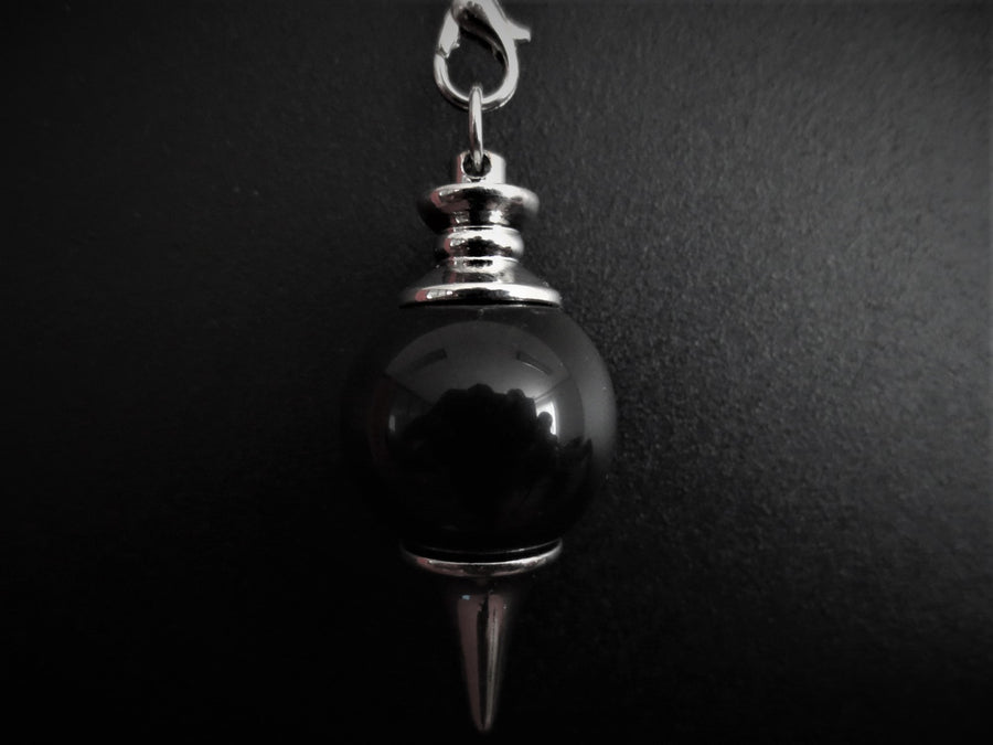 Black Onyx Gemstone Pendulum Ball